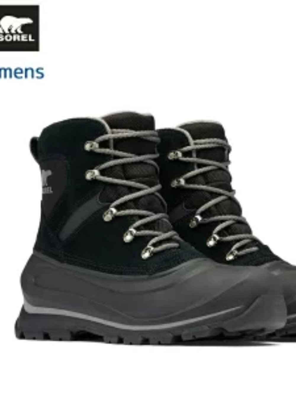 Sorel Men's Black Buxton Lace Waterproof Ankle Winter Snow Boots Size 10.5